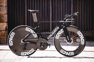 Das Colnago TT Bike von Tadej Pogacar. Das Colnago TT Bike von Tadej Pogacar.
