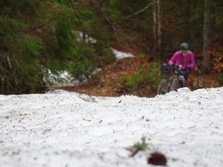 Schneebedeckte Pisten bedeuten Schieben