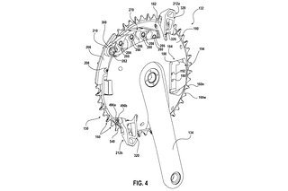 In einem 2019 eingereichten Patent beschreibt SRAM die Möglichkeit, den Umwerfer in die Kurbel zu integrieren.