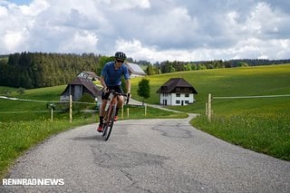 Der Vorbau wird im Wiegetritt verdreht, bei Schlägen vertikal belastet