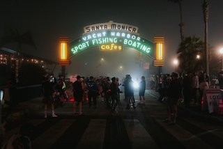 Start am Santa Monica Pier um 4 Uhr nachts.