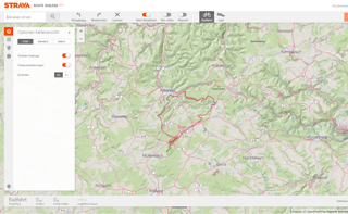 Strava Routenerstellung mit Heat Map