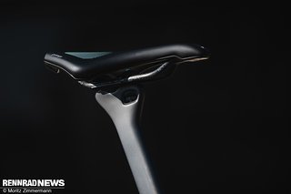 Der Sattel am Rad von Niklas Behrens ist weit nach vorne geschoben Der Sattel am Rad von Niklas Behrens ist weit nach vorne geschoben