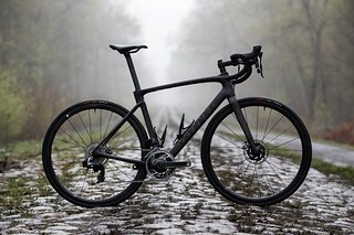 Das Specialized Roubaix S-Works mit SRAM Red eTap AXS im Wald von Arenberg