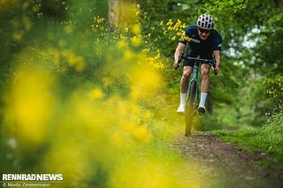 Auf etwas gröberem Gravel ist der Komfort nicht so hoch wie mit anderen Bikes möglich