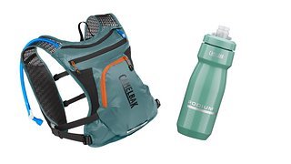 Die Camelbak Chase Bike Vest und die Podium-Trinkflasche