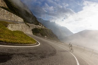 Abfahrt von Grimselpass.