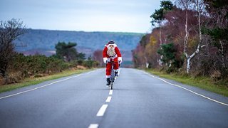 Im Windschatten vom Weihnachtsmann Kilometer sammeln