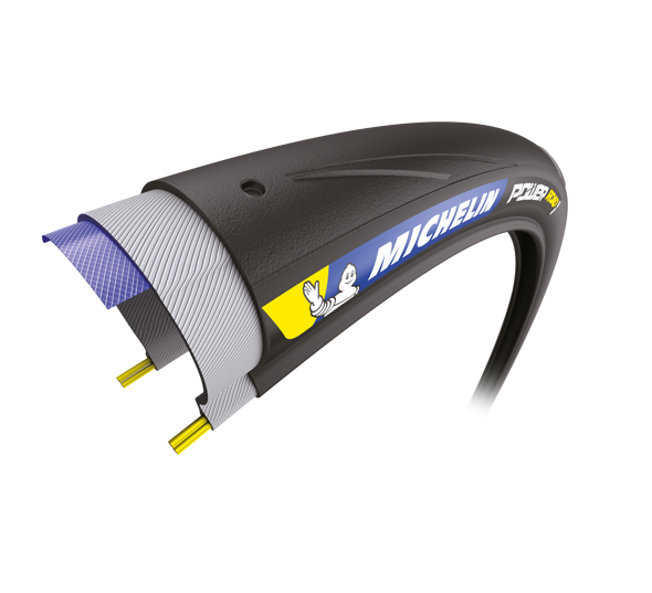 Michelin Power Road Tube Type im Schnitt: Eine Aramid-Lage unter der Lauffläche soll den Pannenschutz erhöhen. Michelin Power Road Tube Type im Schnitt: Eine Aramid-Lage unter der Lauffläche soll den Pannenschutz erhöhen.