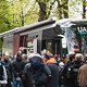 Vor dem Start des Männer-Rennens war der Andrang am Bus von Team UAE am größten