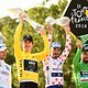 Das Podium der Trikot-Träger Tour de France 2018
