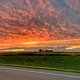 Abendhimmel zwischen Ludwigsburg und Stuttgart