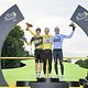Die drei besten Radsportler der Welt grinsen in Paris um die Wette - jetzt geht&#039;s erst mal in den verdienten Urlaub.