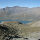 Blick vom Forte Malamot (2904m) zurück auf die Auffahrt und den Lac du Mont Cenis