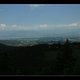 Blick vom Col de la Faucille auf den Genfer See und die Alpen