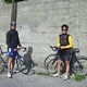 meine beiden Begleiter aus Osttirol oben am Plöckenpass; österreich. -italienische Grenze