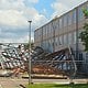 Das Dach von der Grundschule Rülzheim....gestern vom heftigen Wind abgedeckt