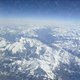Aus dem Flugzeug die Alpen über Frankreich/Schweiz