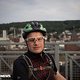 Andy Müller auf einer Brücke der  Wuppertaler Nordbahntrasse. Durch den Radweg auf einer ehemaligen Bahntrasse hat er erst richtig zum Rennradfahren gefunden.